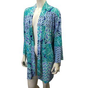 Ruby Rd Paisley Open-Front Kimono Cardigan Womens Md NWT